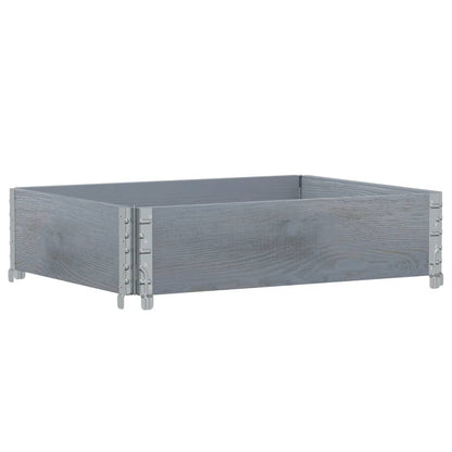 Garden Planter Grey 80x60 cm Solid Wood Pine