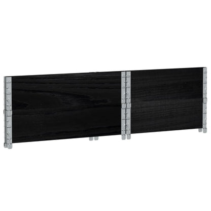 Garden Planter Black 80x60 cm Solid Wood Pine