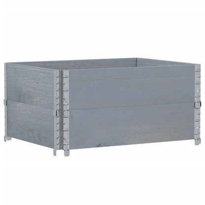 Garden Planter Grey 80x60 cm Solid Wood Pine