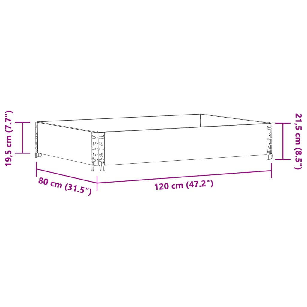 Garden Planter 120x80 cm Solid Pine Wood
