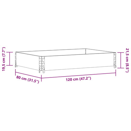 Garden Planter 120x80 cm Solid Pine Wood