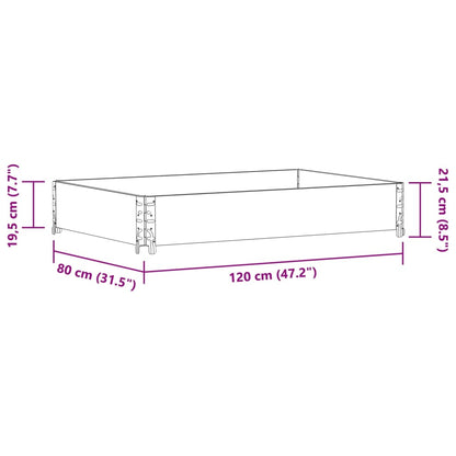 Garden Planter Grey 120x80 cm Solid Wood Pine