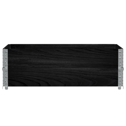 Garden Planter Black 120x80 cm Solid Wood Pine