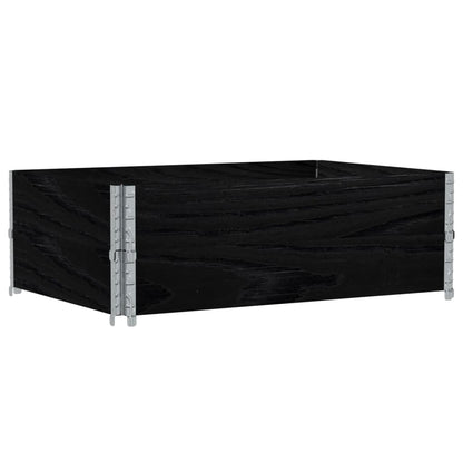 Garden Planter Black 120x80 cm Solid Wood Pine