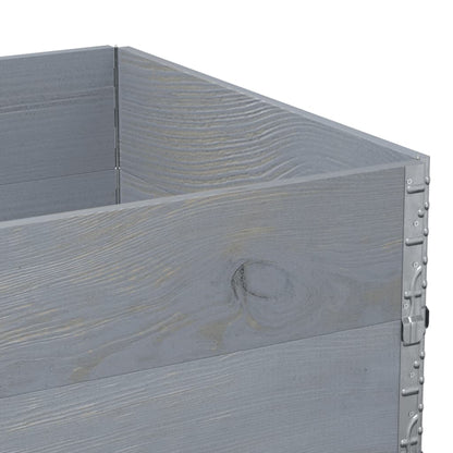 Garden Planter Grey 120x80 cm Solid Wood Pine