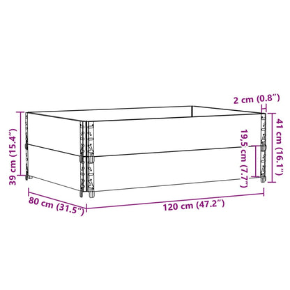Garden Planter Grey 120x80 cm Solid Wood Pine