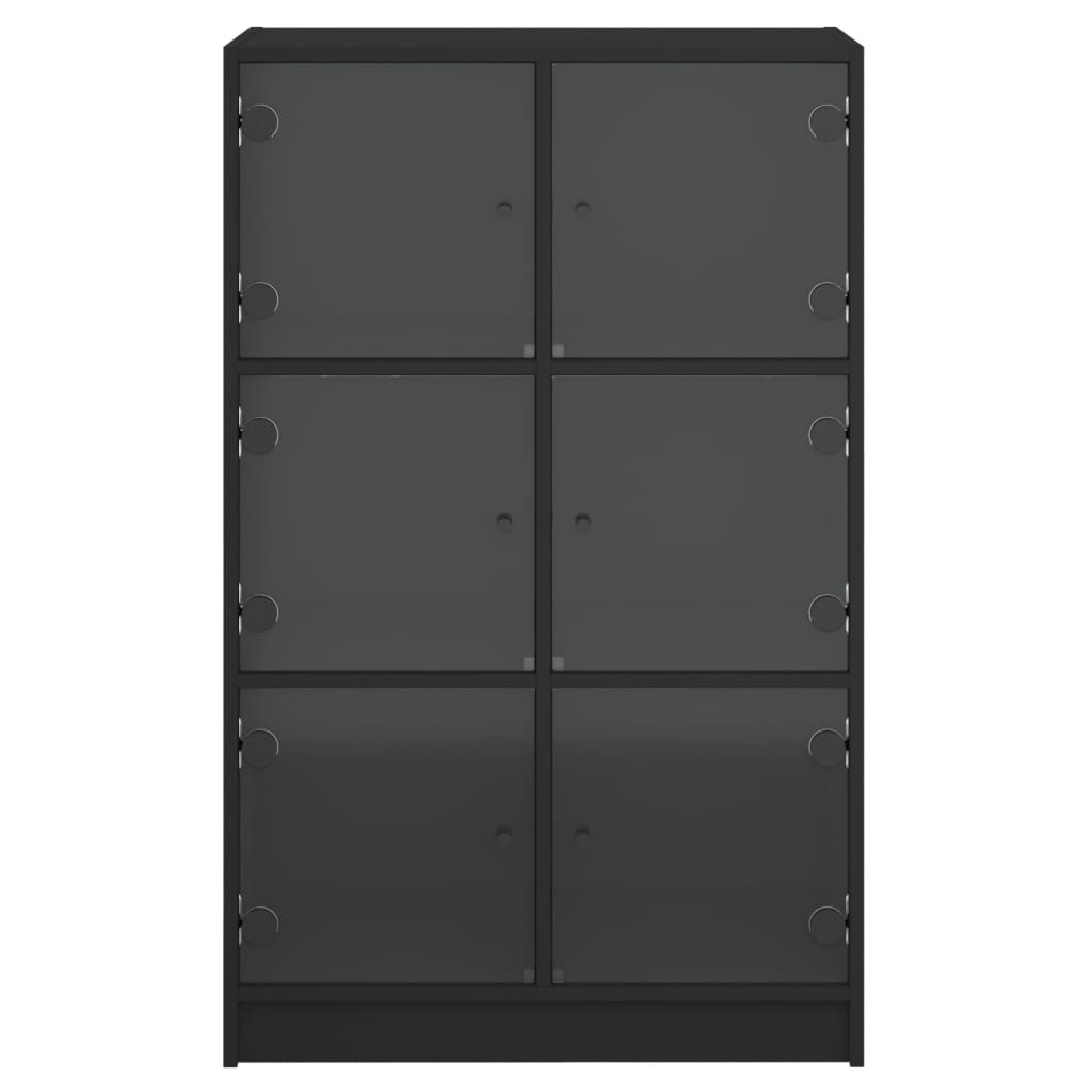 Highboard | Black | Engineered Wood | 68x37x109 cm | Highboard