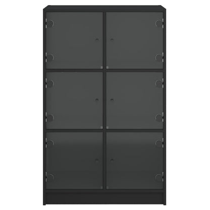 Highboard | Black | Engineered Wood | 68x37x109 cm | Highboard