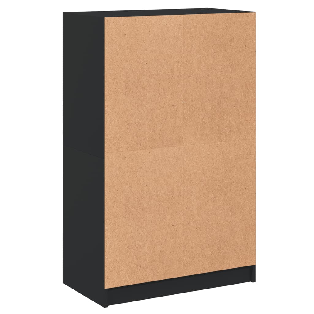Highboard | Black | Engineered Wood | 68x37x109 cm | Highboard