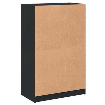 Highboard | Black | Engineered Wood | 68x37x109 cm | Highboard