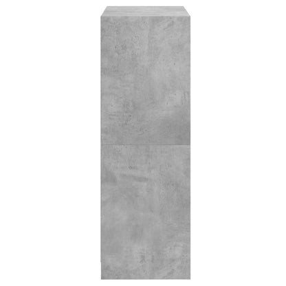 Highboard with Doors Concrete Grey 68x37x109 cm Engineered Wood