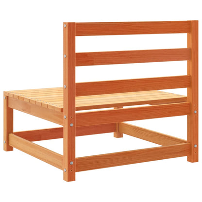 5 Piece Garden Sofa Set Wax Brown Solid Wood Pine