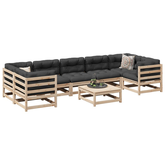 Garden Sofa Set | Natural Wood | Solid pine wood | Large | Modular