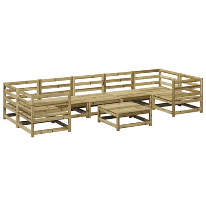 8 Piece Garden Sofa Set Impregnated Wood Pine