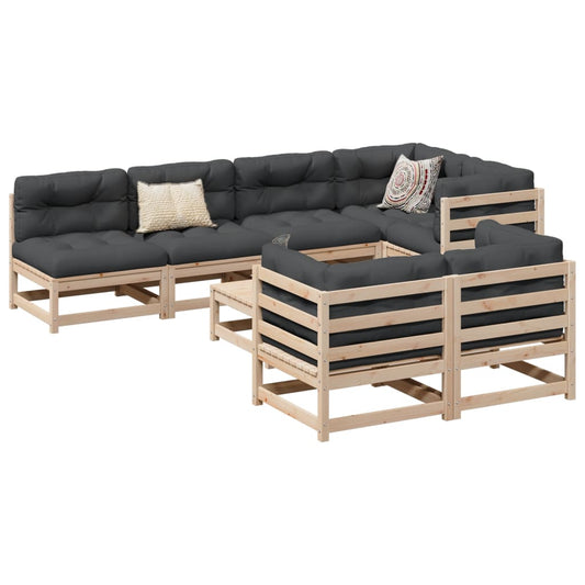 Garden Sofa Set | Natural wood | Solid pine wood (untreated) | Large