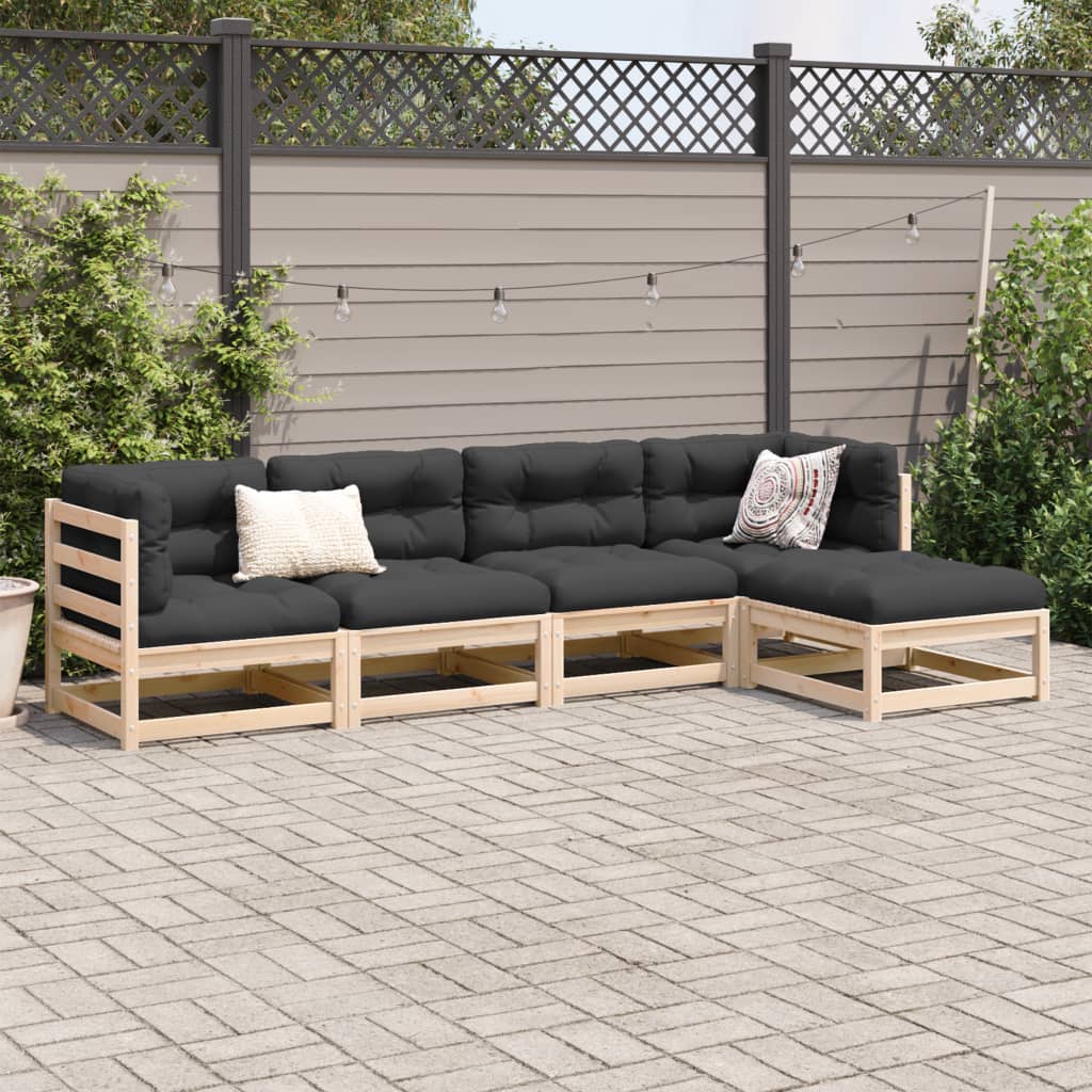 Garden Sofa Set | Natural wood | Solid pine wood | Medium | Modular