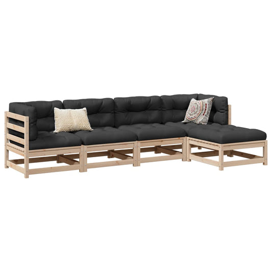 Garden Sofa Set | Natural wood | Solid pine wood | Medium | Modular