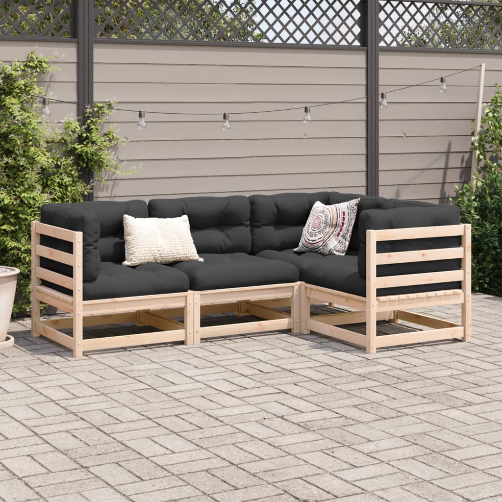 Garden Sofa Set | Natural Pine | Solid Pine Wood | Large | Modular