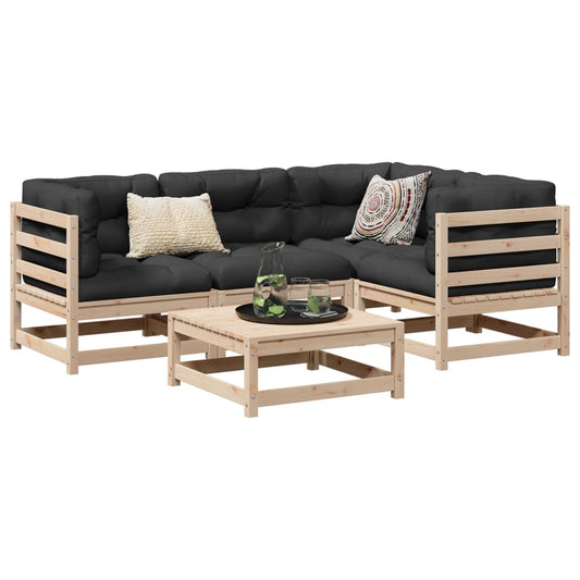 Garden Sofa Set | Natural Wood | Solid pine wood | Large | Modular