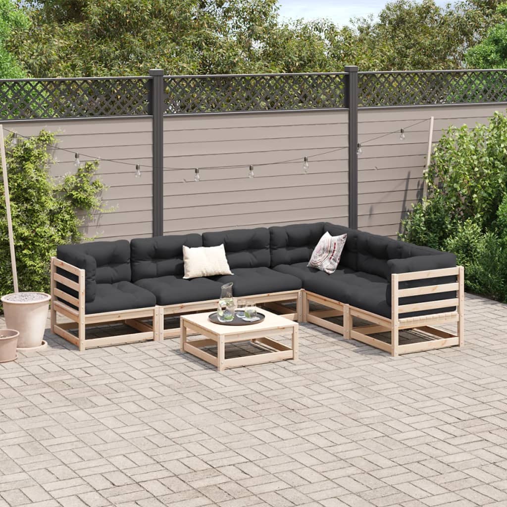 Garden Sofa Set | Natural Pine | Solid Pine Wood | Large | Modular