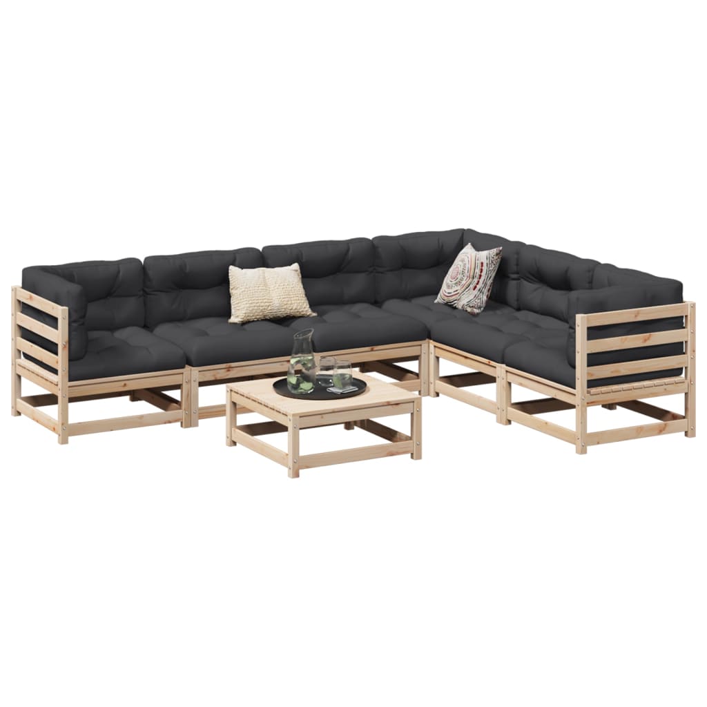 Garden Sofa Set | Natural Pine | Solid Pine Wood | Large | Modular
