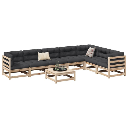 Garden Sofa Set | Natural wood | Solid pine wood | Large | Modular