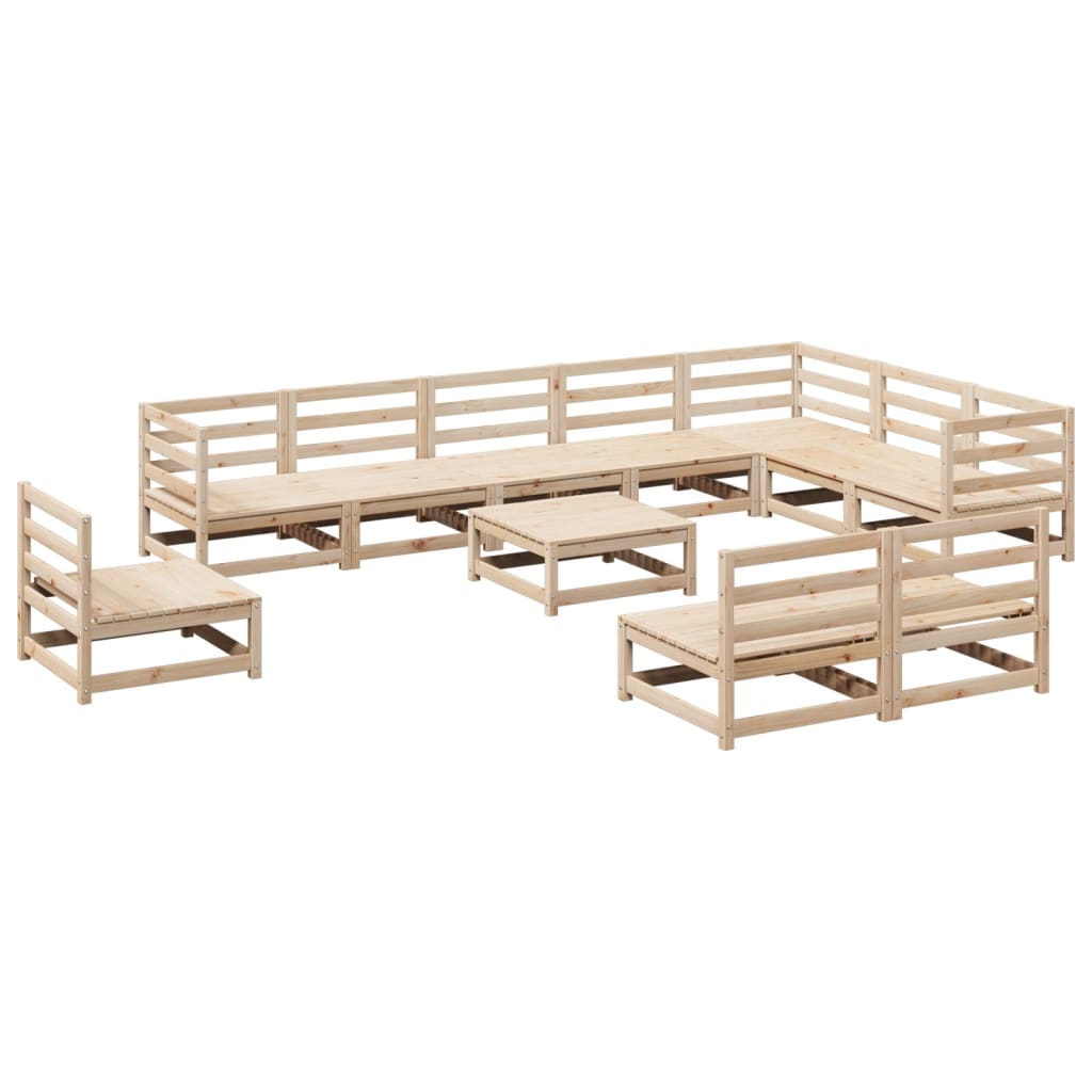 Garden Sofa Set | Natural Wood | Solid Pine Wood | Large | Modular