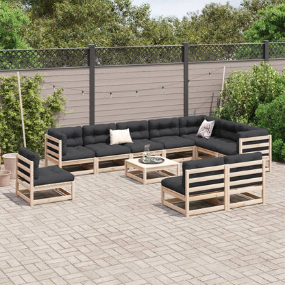 Garden Sofa Set | Natural Wood | Solid Pine Wood | Large | Modular