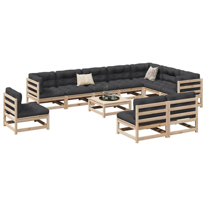 Garden Sofa Set | Natural Wood | Solid Pine Wood | Large | Modular