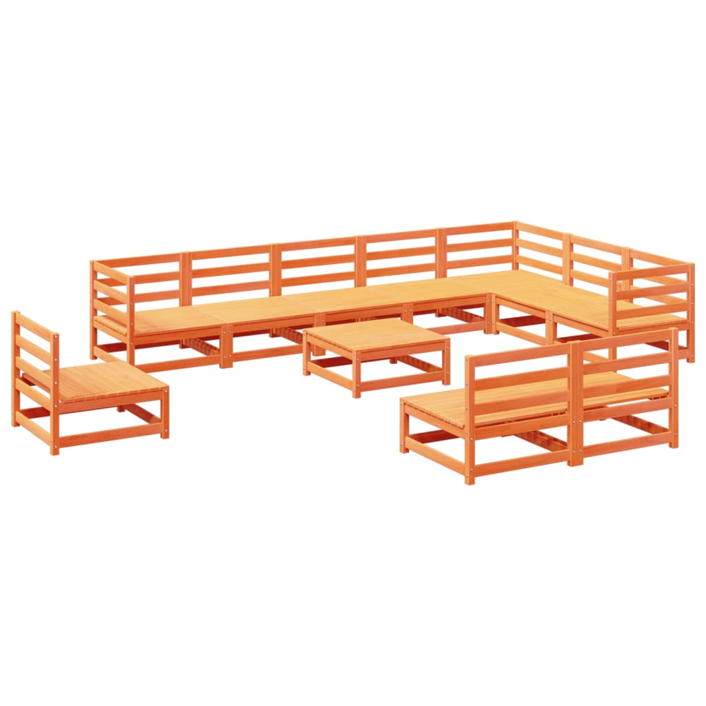 Garden Sofa Set | Wax Brown | Solid Pine Wood | Large | Breathable Design