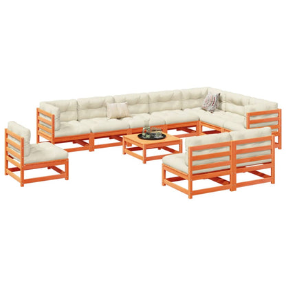 Garden Sofa Set | Wax Brown | Solid Pine Wood | Large | Breathable Design