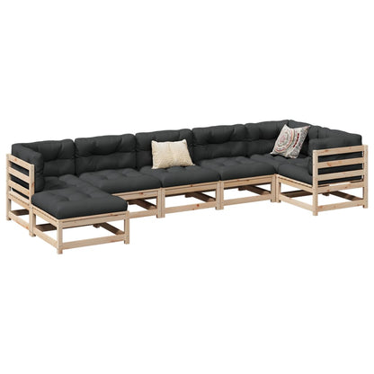 Garden Sofa Set | Natural Wood | Solid Pine Wood | Large | Modular