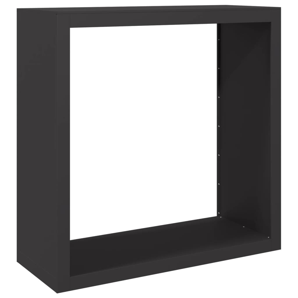 Firewood Rack Black 100x40x100 cm Steel