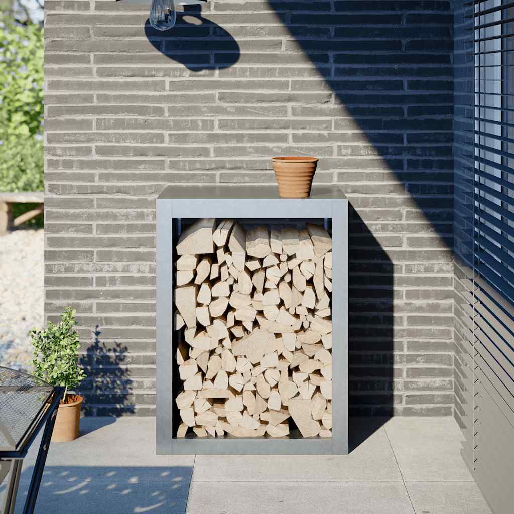 Firewood Rack 60x40x80 cm Galvanised Steel