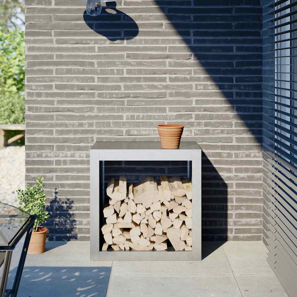 Firewood Rack 60x40x60 cm Galvanised Steel