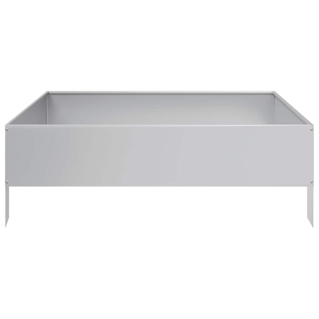 Garden Raised Bed 100x100x33.5 cm Galvanised Steel