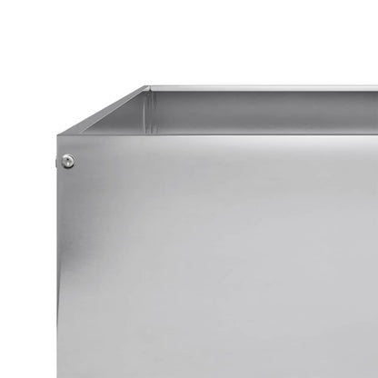 Garden Raised Bed 100x100x33.5 cm Galvanised Steel