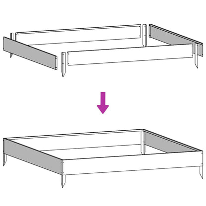 Garden Raised Bed 100x100x33.5 cm Galvanised Steel