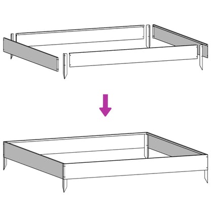 Garden Raised Bed Black 100x100x41 cm Steel