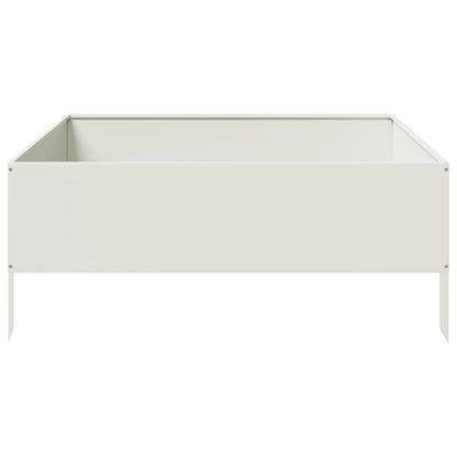 Garden Raised Bed White 100x100x41 cm Steel