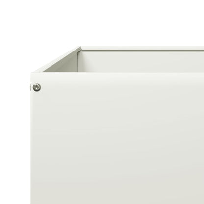Garden Raised Bed White 100x100x41 cm Steel