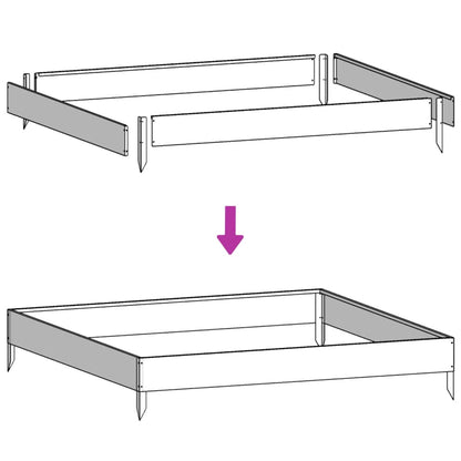 Garden Raised Bed White 100x100x41 cm Steel