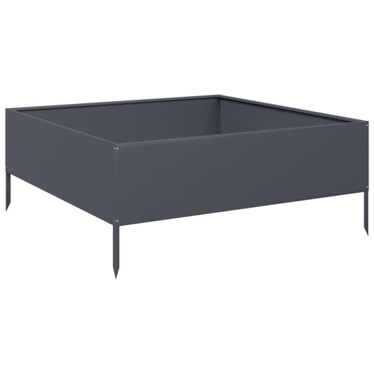 Garden Raised Bed Anthracite 100x100x41 cm Steel