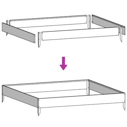 Garden Raised Bed Anthracite 100x100x41 cm Steel