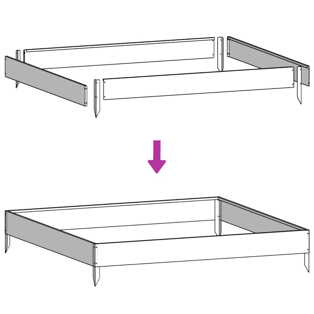 Garden Raised Bed Olive green 100x100x41 cm Steel
