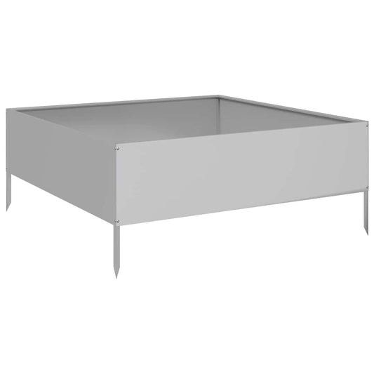 Garden Raised Bed 100x100x41 cm Galvanised Steel