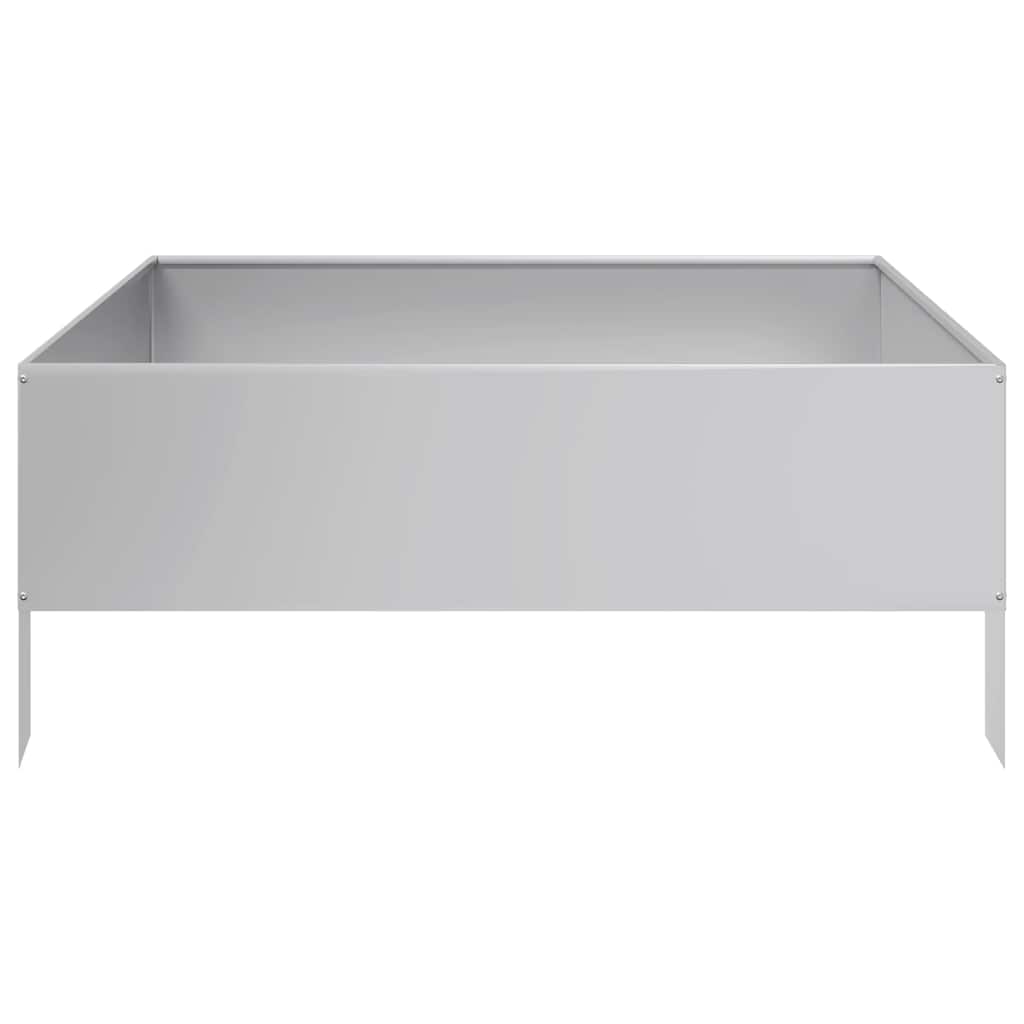 Garden Raised Bed 100x100x41 cm Galvanised Steel