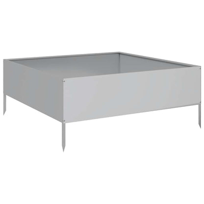 Garden Raised Bed 100x100x41 cm Galvanised Steel