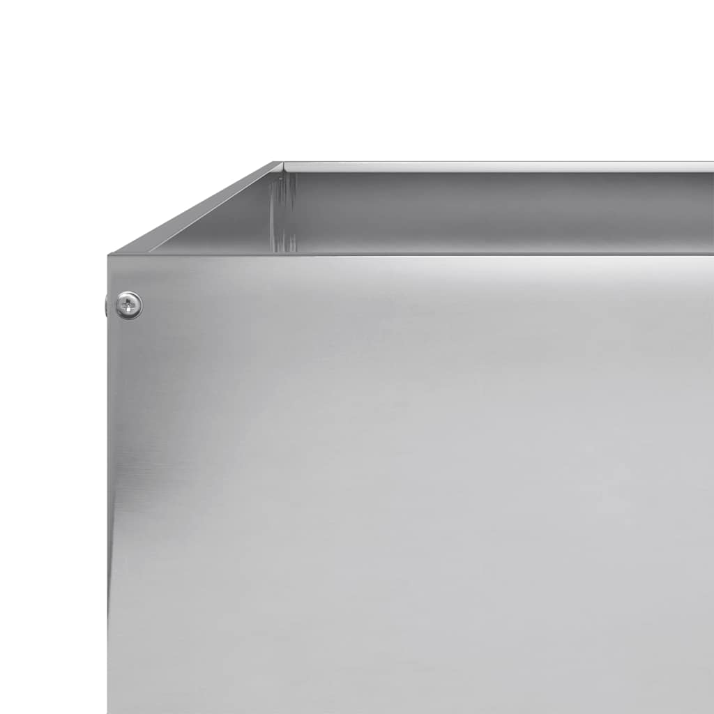 Garden Raised Bed 100x100x41 cm Galvanised Steel