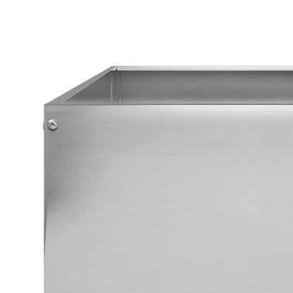 Garden Raised Bed 100x100x41 cm Galvanised Steel